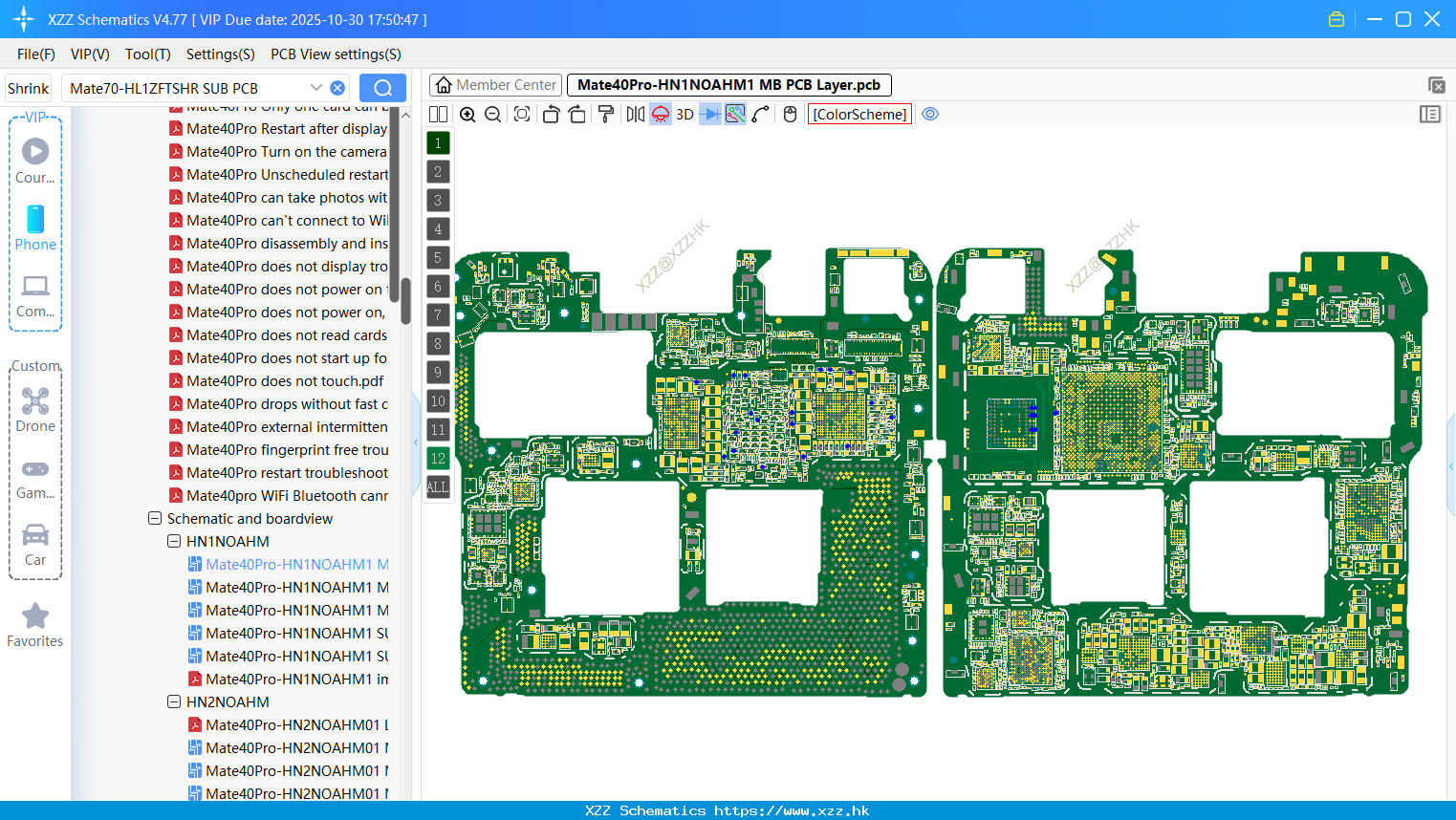 Huawei Mate40Pro-HN1NOAHM1 MB PCB Layer